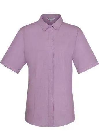 Aussie Pacific Ladies Short Sleeve Shirt 2902S Corporate Wear Aussie Pacific Mauve 4